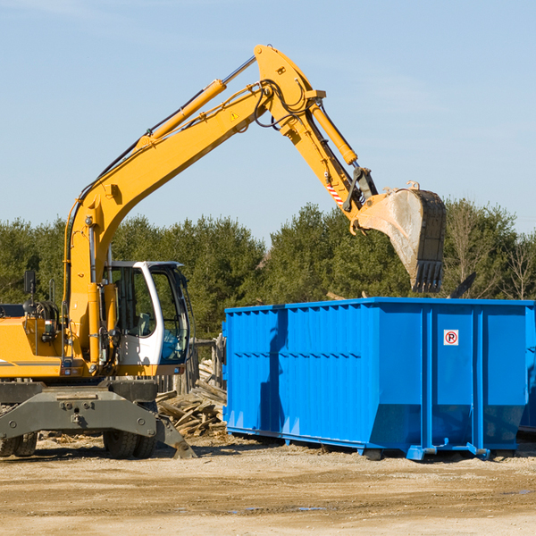 are there any restrictions on where a residential dumpster can be placed in Thayer